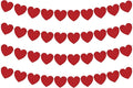 OHOME Valentines Day Decorations - Valentines Banner - Valentines Decor Red Heart Garland 40 Pack Valentines Day Backdrop Galentines Day Decorations Party Favors for Door Wall Classroom School Home