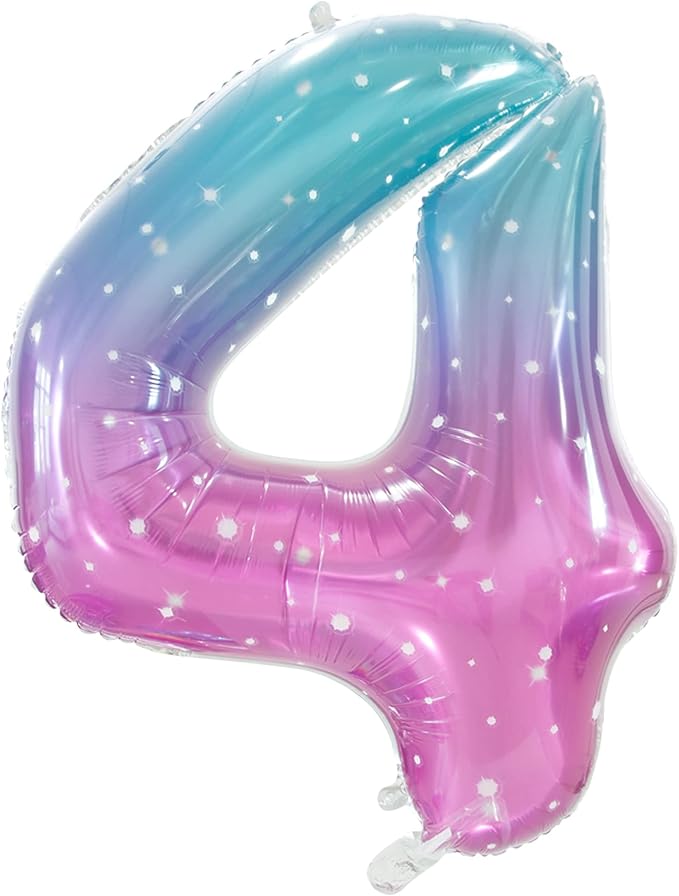 Number 4 Balloon, Large number balloons 40 inch, 4th Birthday Party Decorations Supplies 4 Year Old Birthday Sign Decor