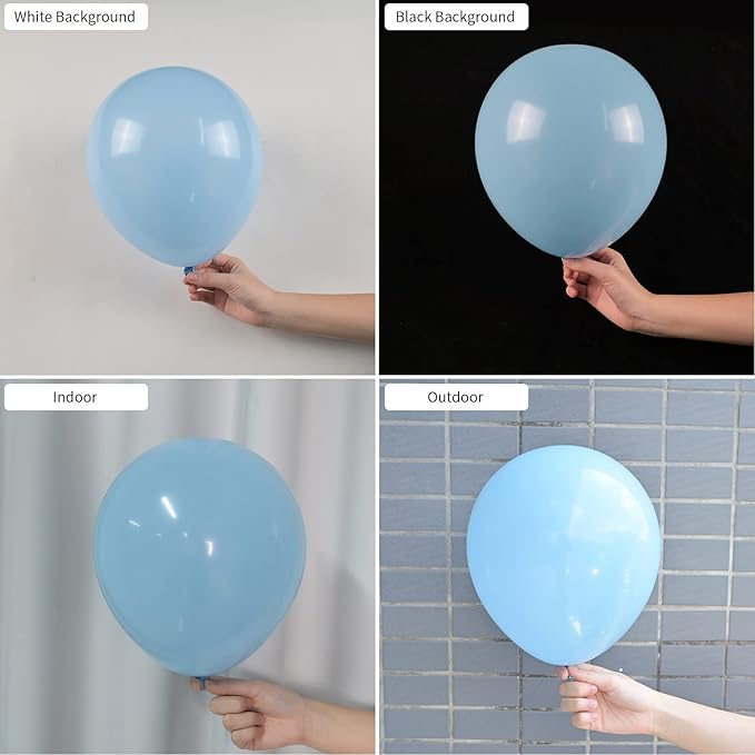 Light Blue Balloons Latex Balloon 5 10 12 18inch Different Sizes 103pcs Matte Baby Blue Sky Blue Balloons Kit for Kids Birthday Party Decoration Balloon Garland Baby Shower Wedding Holiday