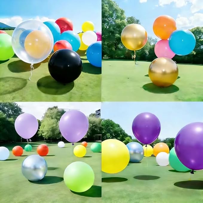 40 Pcs 36 Inch Giant Balloons Latex Large Assorted Colorful Rainbow Big Balloon Bulk 18 Kinds Color for Birthday Wedding Baby Shower Anniversaries Store Party Decorations
