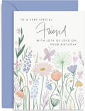 Old English Co. Birthday Card For Female Friend - Butterfly Hearts Flower Birthday Card for Her - Cute Birthday Card for Adult Woman from Bestie - Cards for Her | Blank Inside with Envelope