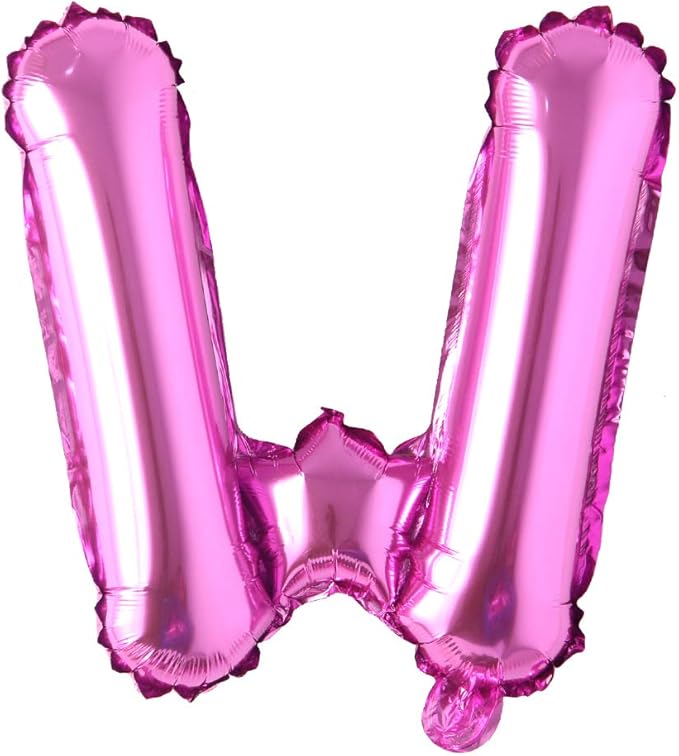 16" inch Single Rose Red Alphabet Letter number Balloons Aluminum Hanging Foil Film Balloon Wedding Birthday party decoration banner Air Mylar Balloons (16 inch Rose Red W)