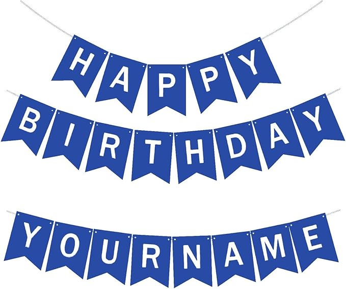 M lapis Custom Blank Blue Banner Kit - DIY Handwriting Banners, Custom Phrase Banner, Party Supplies, Home Decor