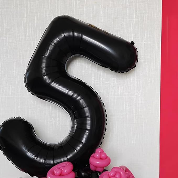 40 Inch Black Number 50 Digital Balloon,Jumbo Mylar Foil Helium Balloon for 50 Balloons for Birthday Party,Wedding Anniversary Party Decorations