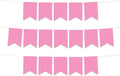 Andaz Press Hanging Pennant Banner with String, Pink, 1-Set, 24 Pennants, Approx. 12-Feet Long