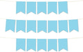 Andaz Press Hanging Pennant Banner with String, Baby Blue, 1-Set, 24 Pennants, Approx. 12-Feet Long