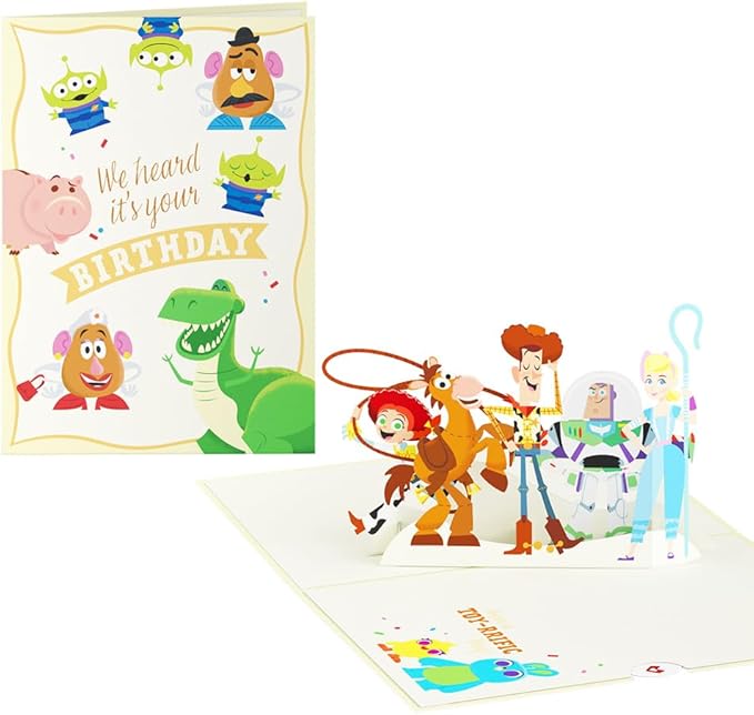 Lovepop Magical Disney & Pixar Toy Story 3D Pop-Up Birthday Card - for Him, Her, Kids, Boys, Girls, Men, Women - 5" x 7" - Envelope Included