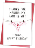 Raunchy Birthday Card for Boyfriend Husband, Funny Birthday Card from Wife Girlfriend, Adult Humor Bday Gift for Man Him