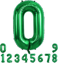 TONIFUL 40 Inch Dark Green Large Numbers Balloon 0-9,Foil Mylar Big Number Balloon Digital 0 for Birthday Party,Wedding, Bridal Shower Engagement Photo Shoot, Anniversary