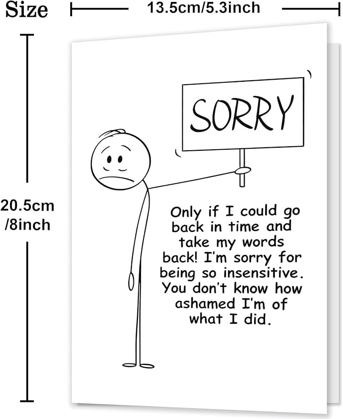 Apology Card for Him Her, I'm Sorry Gifts for Her, I'm Sorry Cards for Friends Family
