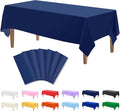Kopokita 6PCS Navy Blue Plastic Tablecloths 54 x 108 Inch, Disposable Table Cloths Rectangle Party Table Covers