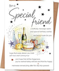 Friend Birthday Card, Happy Birthday Gifts for Friend Bestie
