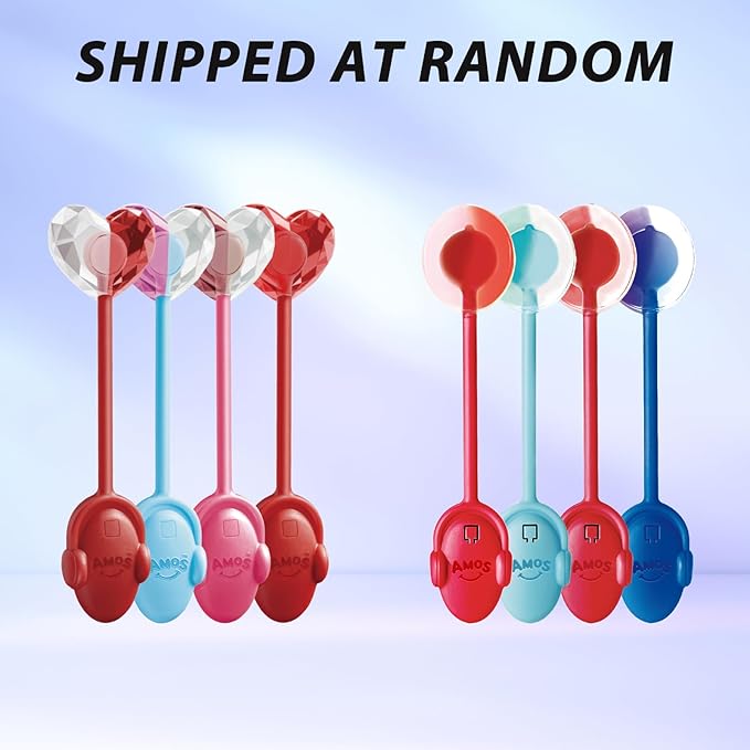 AMOS TastySounds Audio Lollipop 2-Pack Combo - Blackberry & Blueberry Flavors, Bone Conduction Music Candy with Earbud Design