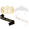 He Asked & She Said Yes Decorations Engagement Party Decorations Crown Sash Set He Asked & She Said Yes Decor Just Engaged Sash Tiara Decorations Engaged Sign for Home Outdoor