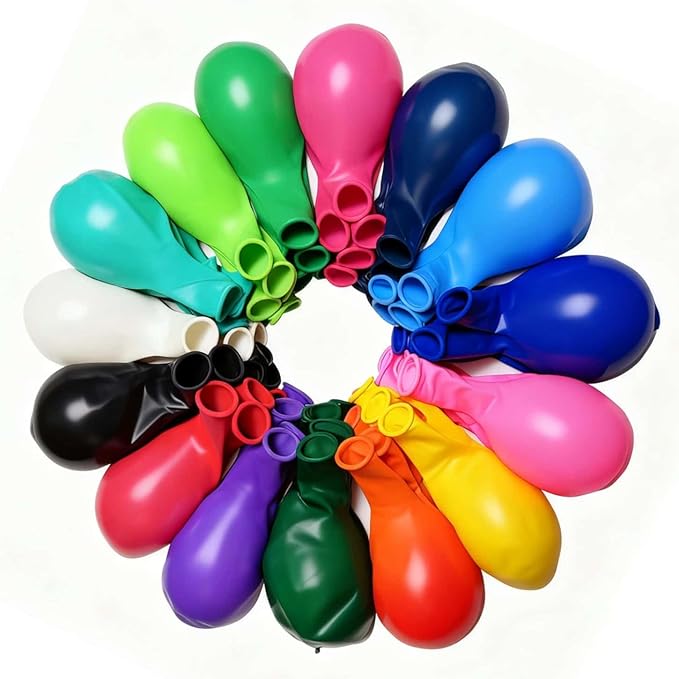 120 Pack 18 inch Balloons 15 Kinds Colors Latex Colorful Party Balloon Bulk for Birthdays, Weddings, Baby Showers & All Party Events