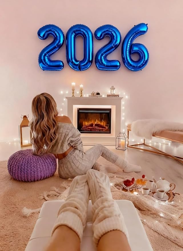 40 Inch Dark Blue 2026 Balloon Numbers,2026 Navy Blue New Years Eve Party Supplies,2026 Balloons Decorations for Happy New Year,Graduation Parties