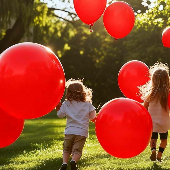 50 Pack Red Balloons 24 Inch Red Latex Party Balloon for Wedding, Birthday, Baby Shower and More