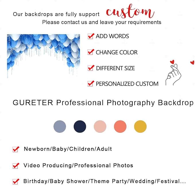 10x7ft Balloon Backdrop, Suitable for Birthday Parties, Baby Showers, Team Gatherings, and Family Gatherings and Photography Background Cloth