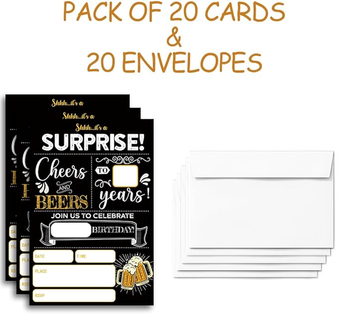 FujLoy Ch*rs And B*rs Birthday Party Invitations, Birthday Invitations, Adult Birthday Invitation.（070）