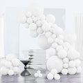 PartyWoo White Balloons 152pcs Different Sizes Pack of 18 12 10 5 Inch Matte Balloons Arch Kit for Baby Shower Birthday Graduation Wedding Anniversary Bridal Shower Party Decorations White-Y13
