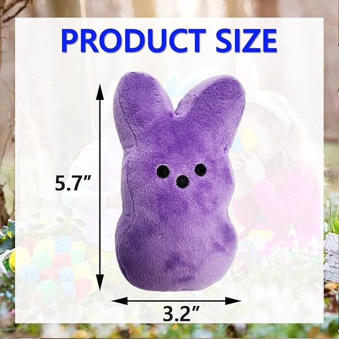 6PCS Cute Bunny Plush Toys,Easter Basket Stuffers Toys for Kids,Bunny Stuffed Animals,Easter Party Favors Gift for Girls Boys