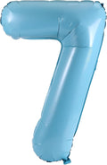 YPSelected 32 Inch Large Foil Helium Number Balloon Birthday Wedding Party 0-9 (Baby Blue, 7)