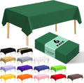 6 Pack Premium Disposable Plastic Tablecloth 54" x 108" Party Table Cloths Disposable for 6 to 8 Foot Tables Indoor or Outdoor Birthdays Weddings Christmas Buffet Table (Dark Green)