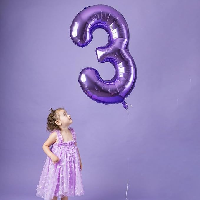 40 Inch Purple Number 13 Digital Balloon,Jumbo Mylar Foil Helium Balloon for 13 Balloons for Birthday Party,Wedding Anniversary Party Decorations
