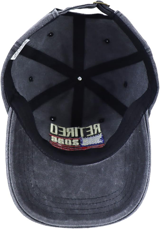 Retired 2026 2025 Not My Problem Anymore with American Flag Hat, Adjustable Embroidered Cotton Denim Retirement Baseball Cap