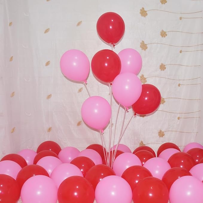 200 Pcs Pink Red Balloons 5 Inch Pink and Red Latex Small Balloon Garland Arch Kit for Valentine's Day Baby Shower Birthday Bridal Shower Wedding Anniversary Party Decorations