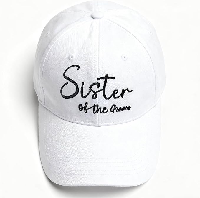 Adjustable Embroidered Hat for Bridal Shower Wedding Engagement Anniversary Honeymoon Newlyweds Couples Gifts