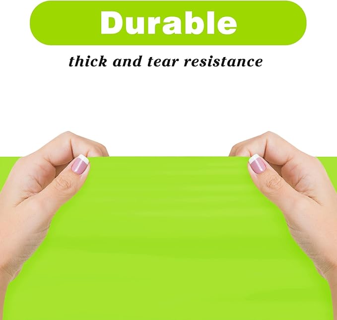 Kopokita 2PCS Lime Green Plastic Tablecloths 54 x 108 Inch, Disposable Table Cloths Rectangle Party Table Covers