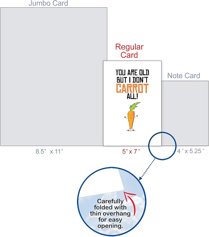 The Best Card Company - Happy Birthday Puns Carrot Envelope