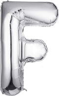 Letter Balloons 40 Inch, Single Silver Letter F Balloons Aluminum Hanging Foil Film Balloon for Baby Shower, Wedding Anniversary, Graduation, Birthday Party Decoration
