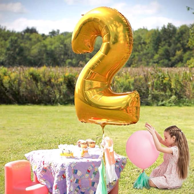 TONIFUL 40 Inch Gold Large Numbers 0-9,Number 9 Digital Helium Balloons,Foil Mylar Big Number Balloons for 2026 Graduation New Year Eve Birthday Party Supplies Decorations
