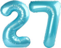 Pearl Blue 27 Number Balloon