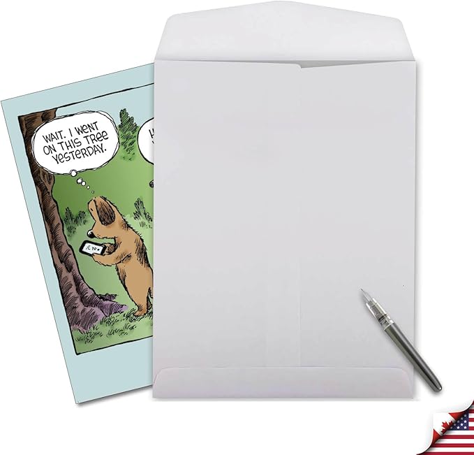 NobleWorks - 1 Big Funny Birthday Card Cartoon (8.5 x 11 Inch) - Jumbo Comic Humor, Group Greeting Card with Envelope - Ipeed App J2621BDG