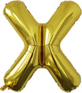 X Letter Foil Balloons 40 Inch, Gold Helium Foil Mylar Balloons, A to Z Self Sealing Large Letter Balloons Optional, Gold X Balloon for Birthday Party Decorations