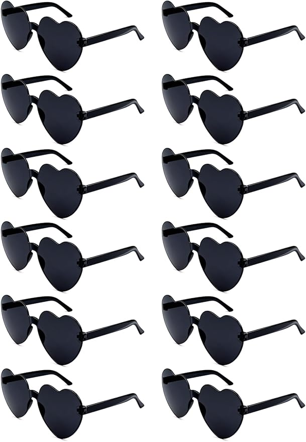 12/20Pcs Heart Shaped Sunglasses for Women, Party Favors Glasses for Wedding, Galentines, Valentines Decorations