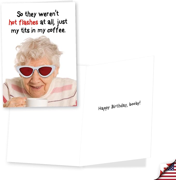 NobleWorks Assortment Pack of 3 Hilarious Birthday Greeting Cards with Envelopes For Women, Her (3 Designs, 1 Each) Hot Flashes VC10013BDG-C1x3