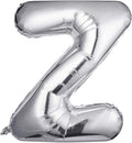 Letter Balloons 40 Inch, Single Silver Letter Z Balloons Aluminum Hanging Foil Film Balloon for Baby Shower, Wedding Anniversary, Graduation, Birthday Party Decoration
