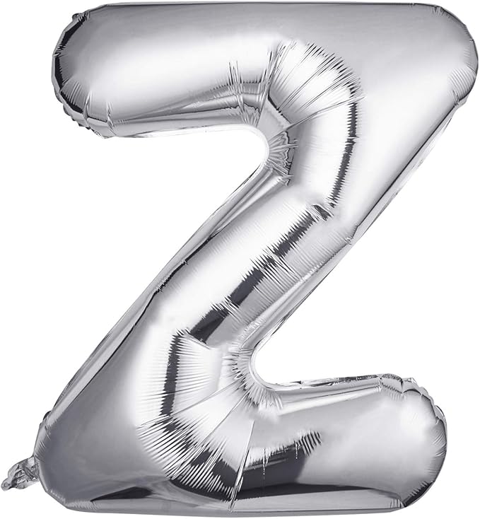 Letter Balloons 40 Inch, Single Silver Letter Z Balloons Aluminum Hanging Foil Film Balloon for Baby Shower, Wedding Anniversary, Graduation, Birthday Party Decoration