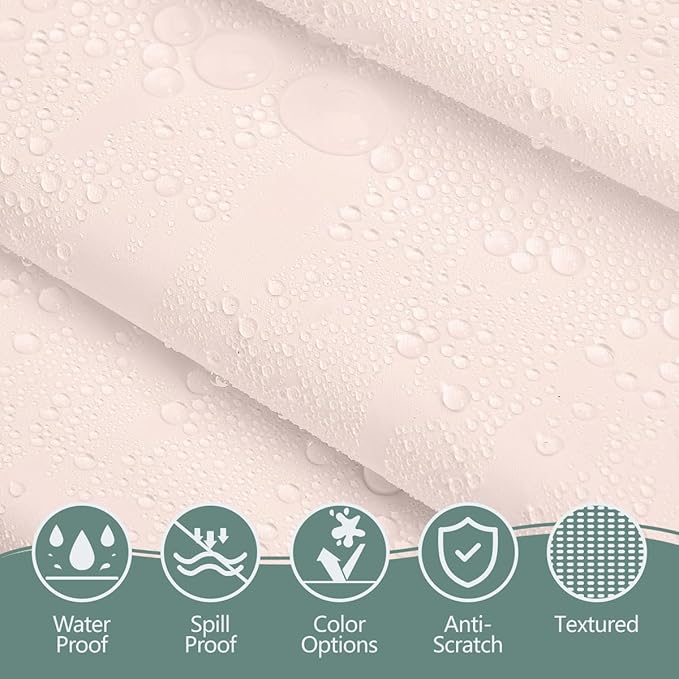 Disposable Plastic Tablecloth 54x108 Inch Rectangle - Blush Pink, 4 Pack Waterproof & Tear-Resistant Party Table Cover for Dining, Picnic, Crafts, Holiday Decor