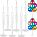 6 Sets Balloon Stand Kits, Balloon Sticks Holders with Base for Table Graduation Birthday Baby Shower Gender Reveal Party Decorations