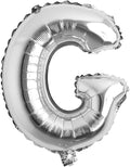 16" inch Single Silver Alphabet Letter number Balloons Aluminum Hanging Foil Film Balloon Wedding Birthday party decoration banner Air Mylar Balloons (16 inch Silver G)