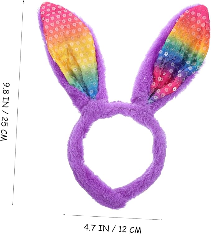 PartyKindom Easter Ears Headbands for Boy Cute Gradient Color Hair Hoops for Spring Celebrations for Easter Parties and Fun