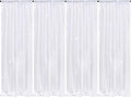B-COOL White Sequin Backdrop Curtain: 4 Pieces 2ftx8ft Wedding Party Shiny Fabric for Birthday Graduation Background Decorations