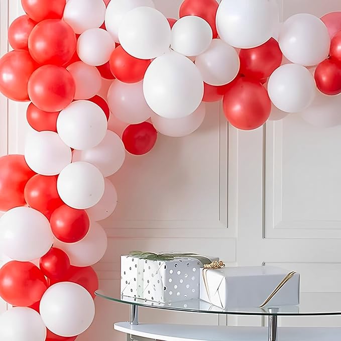 105pcs Red Balloons 12inch Party Latex Balloons for Valentine's Day Birthday Christmas Baby Shower Wedding Anniversary Party Decorations