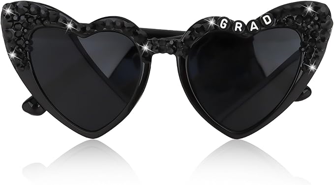 Jaciya Graduation Glasses for Women 2026 - Sparkly GRAD Sunglasses for Photo Booths, Party Favors, Grad Decorations