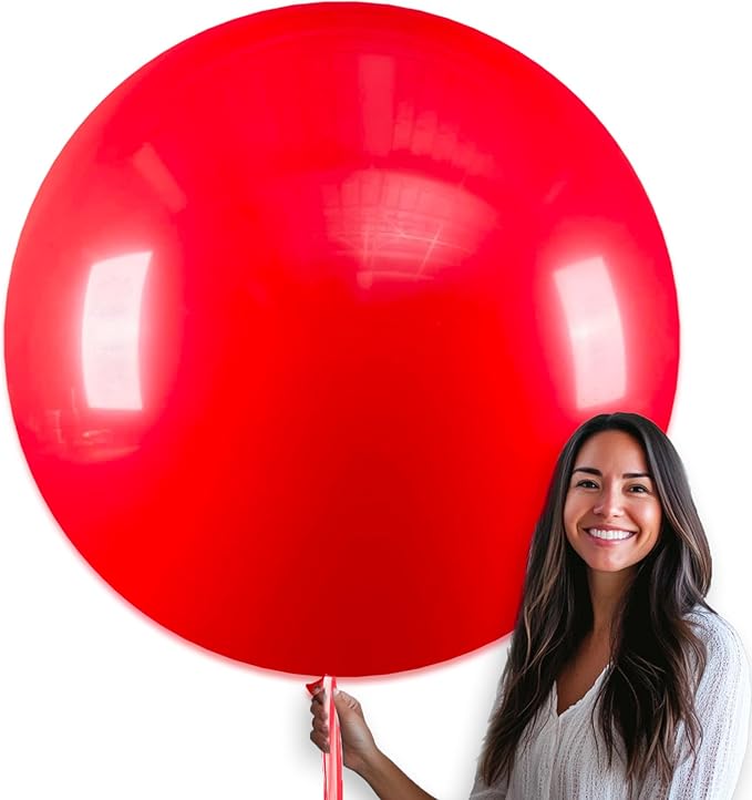 PartyWoo Red Balloons 4pcs 36 Inch Red Helium Balloons for Birthday Graduation Bachelorette Citizenship Firefighter Strawberry Anniversary Cherry Casino Movie Theme Party Decorations Red-Y57
